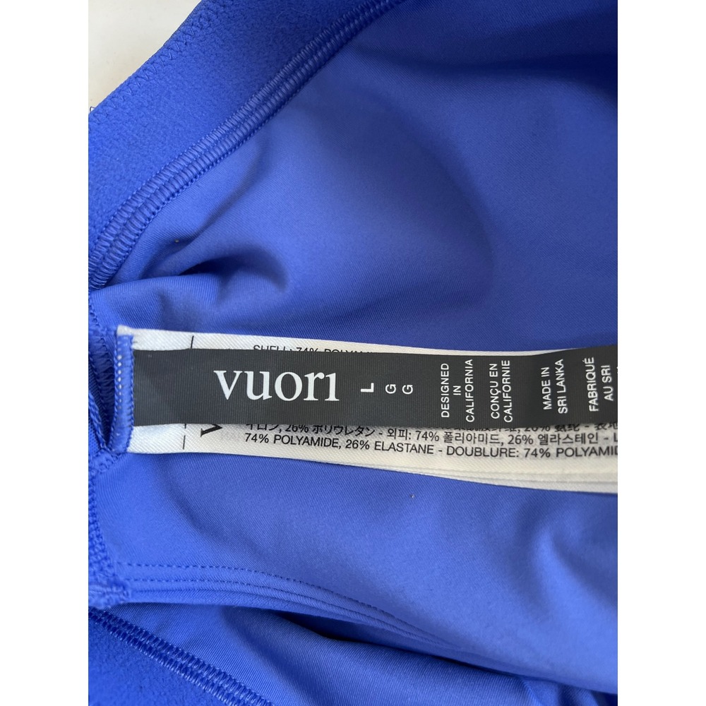 Vuori Cobalt Blue High-Neck Racerback Active Sports Bra Crop Top Size Large - Picture 6 of 8